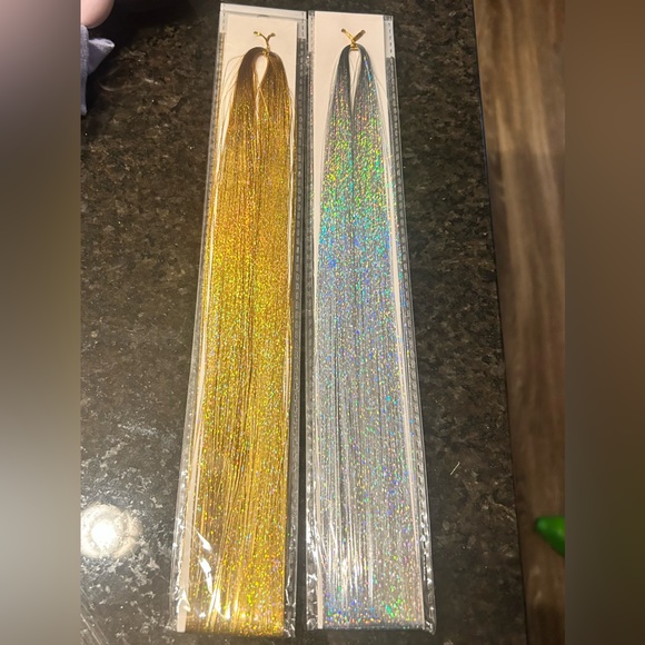Hair tinsel Gold and Silver - Picture 1 of 2